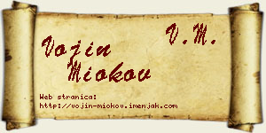 Vojin Miokov vizit kartica